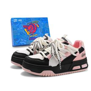 Женские скейтерские кеды Low Top Tonlion, белый черный розовый