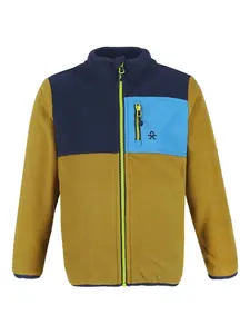 Толстовка на молнии с цветными вставками COLOR KIDS, желтый