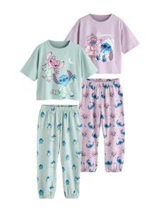 Пижама Next Lilo & Stitch, мятный/пастельно-фиолетовый
