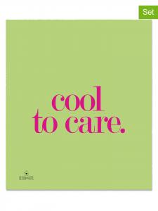 Design@Home Набор из 2 губок-салфеток "Cool to care" зеленого цвета - (Д)20 x (Ш)17 см