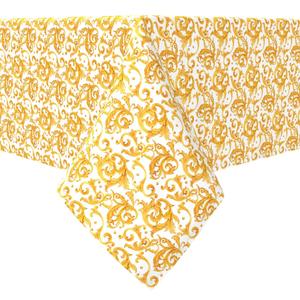 Квадратная скатерть, 100% хлопок, 60x60 дюймов, золотые точки