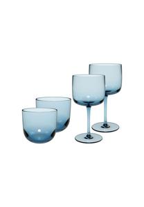 Бокалы винные Like by Villeroy & Boch, 4 штуки, голубой