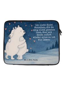 Mr. & Mrs. Panda Сумка для ноутбука с изображением объятий белого полярного медведя и надписью белого цвета