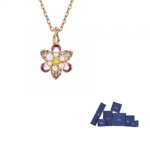 Swarovski Идайлия бижутерия с искусственными кристаллами, искусственным жемчугом, розовое золото ожерелье женское розовое золото