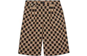 Burberry хлопковые жаккардовые шорты в клетку бежевого цвета, цвет Archive Beige