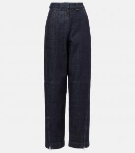 Джинсы De-Nîmes с высокой посадкой и бочонками Jacquemus, Dark Navy