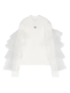 Топ с оборками TWINSET Kids, белый