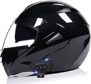 Шлем Esrada Bluetooth с двойным откидным козырьком, черный