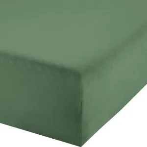 Простыня на резинке Boxspring Freising, оливково-зеленая, 120x200 см - 130x220 см Erwin Müller
