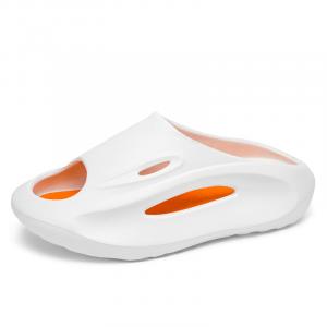 Colorful Creations Мужские тихие нескользящие быстросохнущие шлепанцы EVA - бело-оранжевые, цвет White Orange