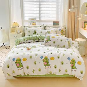 AVIVI Комплект постельного белья 1,8 м, 4 предмета, пододеяльник 180x220 см, динозавры