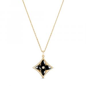 Медальон Color Blossom XL, желтое золото, оникс и бриллиант Louis Vuitton, золотой