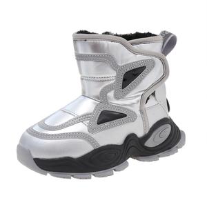 Противоскользящие износостойкие детские хлопковые кроссовки для детей Tide attack, серебряный