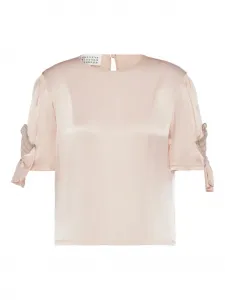 Топ с завязками на рукавах Maison Margiela, бежевый