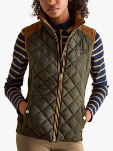 Luxe Diamond стеганый влагозащитный жилет Joules, Green