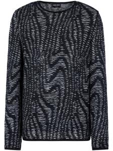 Giorgio Armani свитер с абстрактным узором, синий