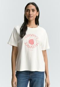 Футболка с принтом CREW NECK TOM TAILOR, кремовый