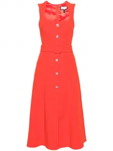 Платье миди с поясом Nissa, оранжевый