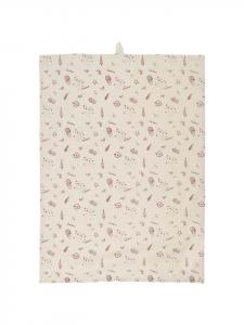 IB Laursen Кухонное полотенце MERLE из натуральной кожи с красными рождественскими мотивами