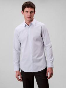 Хлопковая растягивающаяся рубашка с длинными рукавами Calvin Klein, Niagara Mist