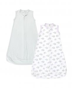 Хлопковая блузка с длинными рукавами - решение для сна Hudson Baby, Lilac elephants sleeveless