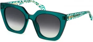 Солнцезащитные очки Just Cavalli SJC088V 0998 VERDE TRASPARENTE LUCIDO 53/21/140 ЖЕНСКИЕ, 0998 Verde Trasparente Lucido