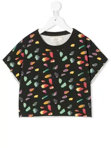 Футболка с геометричным принтом Andorine, черный