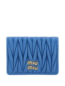 Стеганый картхолдер Miu Miu, синий