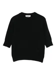 Трикотажный топ с короткими рукавами Pence, черный