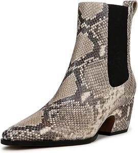 Женские ботильоны YDN с острым носком, на низком массивном каблуке, ботинки Челси, стильные зимние и осенние повседневные туфли, размер 4-16 US, Serpentine