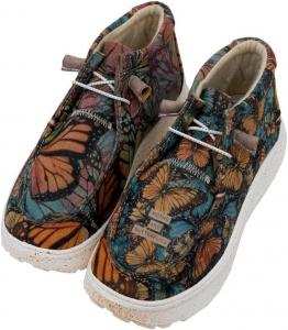 Зимние женские ботинки DOGO Nova низкие до щиколотки - водонепроницаемые, теплые, легкие, с нескользящей подошвой, модные обувь для холодной погоды, дизайн Paperanimals, Moths And Butterflies