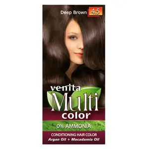 Краска для волос без аммиака 4.5 темно-коричневый, 1 упаковка. Venita Multicolor, цвет 4.5 deep brown
