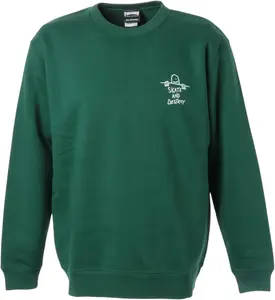 Мужская толстовка с круглым вырезом Thrasher TH94601 / SK8 & DESTROY CREW (с логотипом бренда) Классическая модель, зеленый