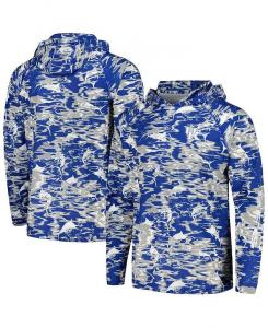 Мужская рифленая футболка с капюшоном и длинными рукавами Royal Kentucky Wildcats PFG Terminal Tackle Omni-Shade Columbia, синий