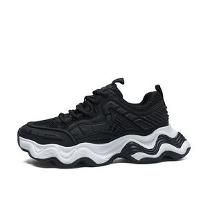 RENBEN Амортизирующие легкие низкие кроссовки на платформе для увеличения роста мужские черные, цвет Black