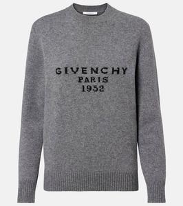 Шерстяной свитер с кашемиром Logo Givenchy, Slate Blend