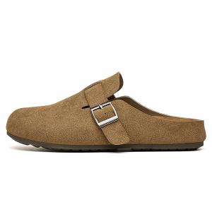 AAA SINCE 1955 Женские противоскользящие тапочки с закрытым носком и износостойкой резиновой подошвой - хаки, цвет Khaki