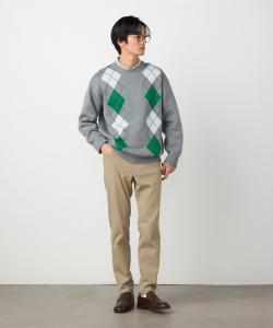 Пуловер с круглым вырезом в ромбик Comme Ca Ism, цвет Gray