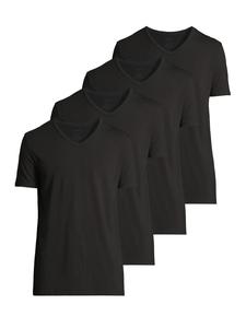 Майка / Рубашка с короткими рукавами черного цвета Seidensticker