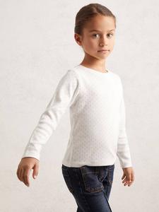 Детская футболка с длинным рукавом из хлопка Poppy Reiss, White