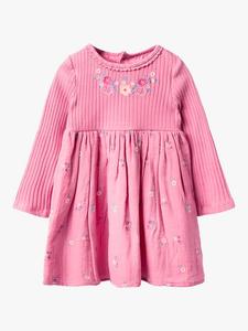 Детское платье из сырного муслина с вышивкой JoJo Maman Bébé, Pink