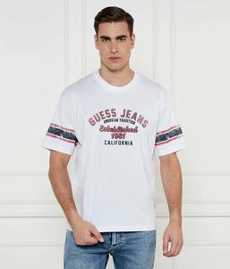 Футболка мужская Guess Jeans свободного кроя винтажная, белый