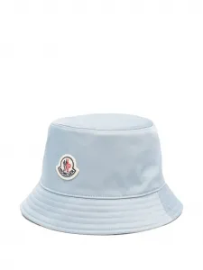 Панама с нашивкой-логотипом MONCLER, синий