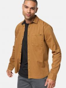 Рубашка с длинными рукавами и вышивкой Indicode, коричневый