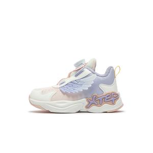 Нескользящие износостойкие низкие детские кроссовки для повседневной жизни XTEP, белый/синий/фиолетовый