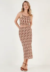 Облегающая юбка-карандаш Lela, Brown White