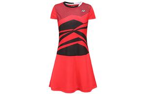 Женское короткое платье с коротким рукавом YONEX, красное