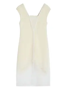 Платье миди с V-образным вырезом Jil Sander, белый