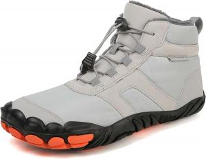 Мужские и женские зимние снежные ботинки водонепроницаемые, босоножки с меховой подкладкой, теплые ботинки до щиколотки, противоскользящие, для пеших прогулок на природе, женские зимние водонепроницаемые ботинки Generic, Grey