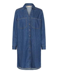 CULTURE Платье-рубашка 'CUmola Arpa' в синем цвете